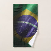 Brasilianische Seidenflagge Badhandtuch Set (Handtuch)