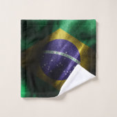 Brasilianische Seidenflagge Badhandtuch Set (Waschlappen)