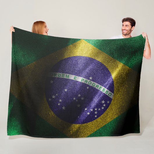 Brasilianische Seidenflagge Fleecedecke (Beispiel)