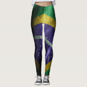 Brasilianische Seidenflagge Leggings (Vorderseite)