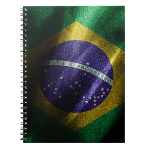 Brasilianische Seidenflagge Notizblock