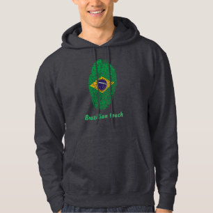 Brasilianische Touchfingerabdruckflagge Hoodie