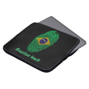 Brasilianische Touchfingerabdruckflagge Laptopschutzhülle