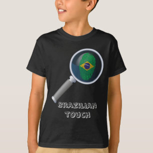 Brasilianische Touchfingerabdruckflagge T-Shirt