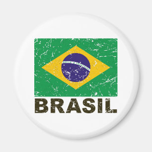 Brasilianische Vintage-Flagge Magnet