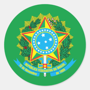Brasilianische Wappen Runder Aufkleber