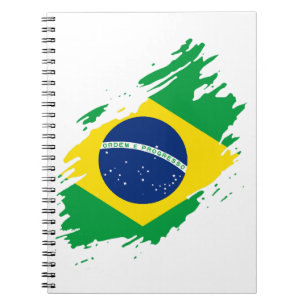 Brasilianische zerrissene Flagge Nationalstolz Spo Notizblock