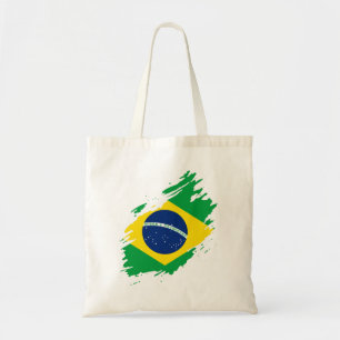 Brasilianische zerrissene Flagge Nationalstolz Spo Tragetasche