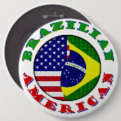 brasilianischer Amerikaner Button (Vorne & Hinten)