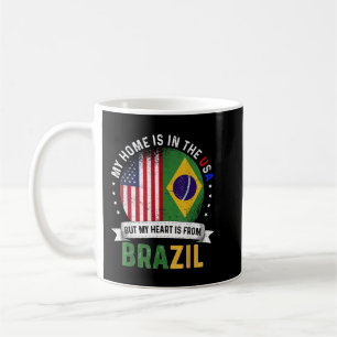 Brasilianischer Amerikaner Patriot Heart ist aus B Kaffeetasse
