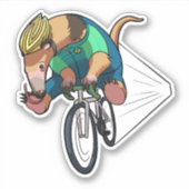 Brasilianischer Baum Anteater Reiten Ein Fahrrad C Aufkleber (Vorderseite)