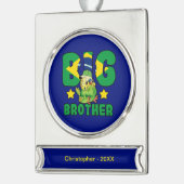 Brasilianischer Big Brother - Vogel mit brasiliani Banner-Ornament Silber (Links)
