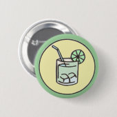 brasilianischer Caipirinha-Cocktail Button (Vorne & Hinten)