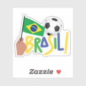 Brasilianischer Fußball Aufkleber (Blatt)