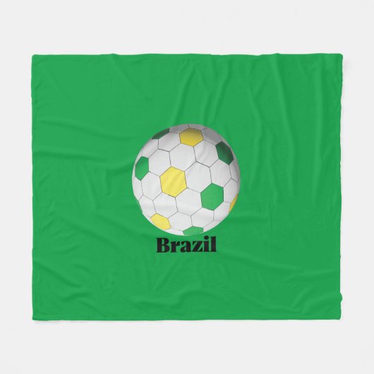 Brasilianischer Fußball Fleecedecke (Vorderseite (Horizontal))