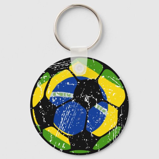 Brasilianischer Fußballball-Schlüsselanhänger Schlüsselanhänger (Vorderseite)