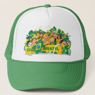 Brasilianischer Fußballhut Truckerkappe