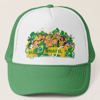 Brasilianischer Fußballhut Truckerkappe