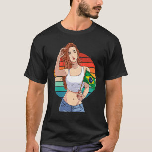 Brasilianischer Girl Brasilien Pride Brasil Flagge T-Shirt