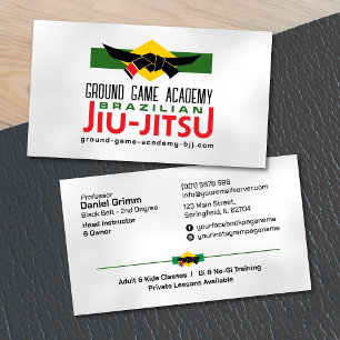 Brasilianischer Jiu-Jitsu-Akademielehrer Visitenkarte