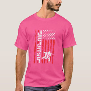 Brasilianischer Jiu Jitsu American Flag Us Sports T-Shirt