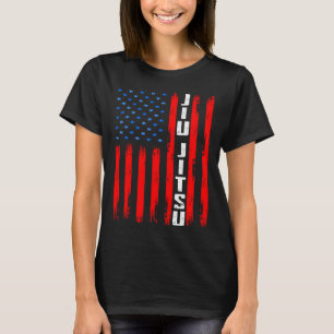 Brasilianischer Jiu Jitsu American Flag US Sports T-Shirt