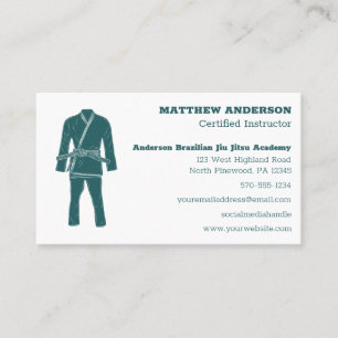 Brasilianischer Jiu Jitsu BJJ School Instructor Aq Visitenkarte