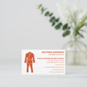 Brasilianischer Jiu Jitsu BJJ Schulleiter Orange Visitenkarte (Stehend Vorderseite)