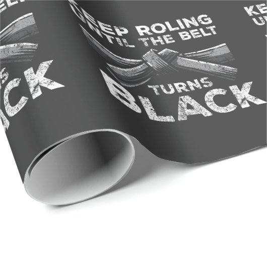 Brasilianischer Jiu Jitsu Black Belt Rolling Fight Geschenkpapier (Rolleneckpunkt)