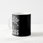 Brasilianischer Jiu-Jitsu Blauer Gürtel BJJ Kampfs Kaffeetasse (Vorderseite Links)