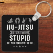 Brasilianischer Jiu Jitsu Cant Fix Stupid, aber Si Schlüsselanhänger (Rückseite)