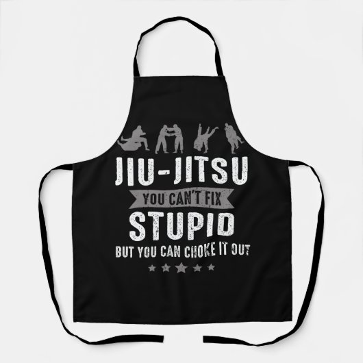 Brasilianischer Jiu Jitsu Cant Fix Stupid, aber Si Schürze (Vorderseite)