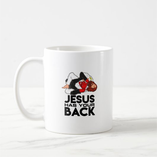 Brasilianischer Jiu Jitsu Christlich Jesus hat Ihr Kaffeetasse (Links)
