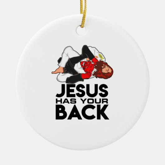 Brasilianischer Jiu Jitsu Christlich Jesus hat Ihr Keramik Ornament (Vorne)