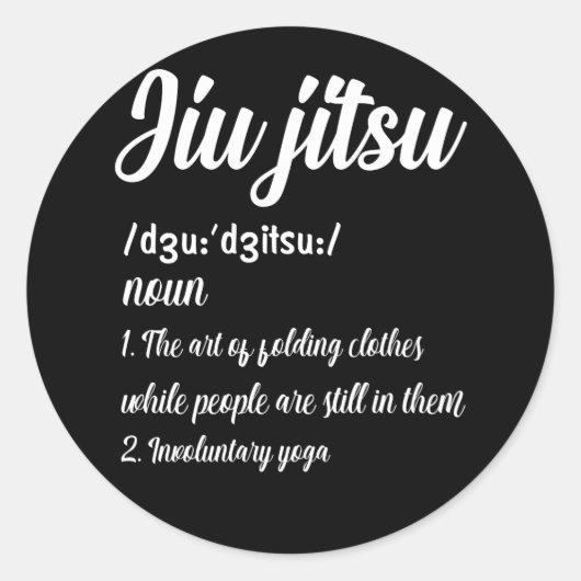Brasilianischer Jiu Jitsu Definition Martial Art C Runder Aufkleber (Vorderseite)