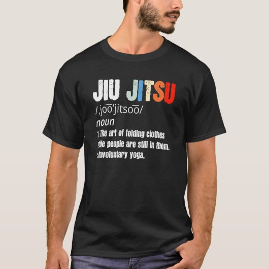Brasilianischer Jiu Jitsu Definition Vintag Retro T-Shirt (Vorderseite)