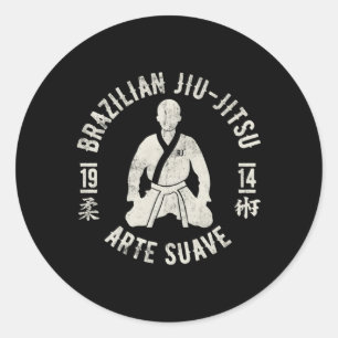 Brasilianischer Jiu Jitsu E Suave Oss Bjj Runder Aufkleber