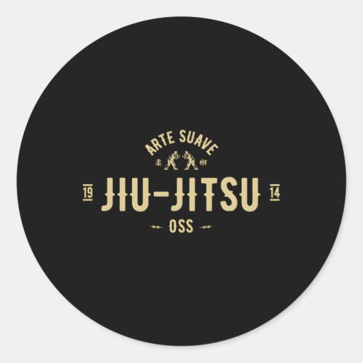 Brasilianischer Jiu Jitsu E Suave Oss Bjj Runder Aufkleber (Vorderseite)