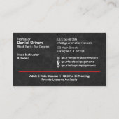 Brasilianischer Jiu-Jitsu-Instruktor Visitenkarte (Rückseite)