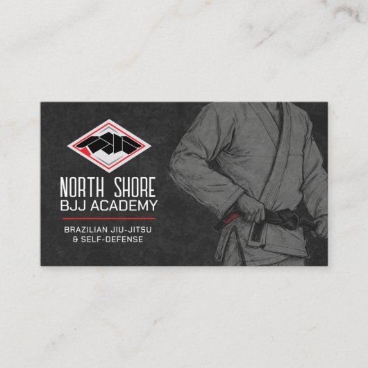 Brasilianischer Jiu-Jitsu-Instruktor Visitenkarte (Vorderseite)