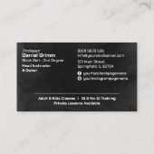 Brasilianischer Jiu-Jitsu-Instruktor Visitenkarte (Rückseite)