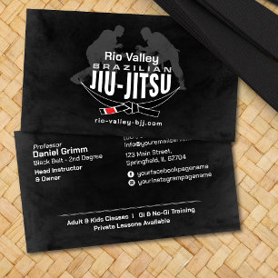 Brasilianischer Jiu-Jitsu-Instruktor Visitenkarte