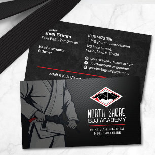 Brasilianischer Jiu-Jitsu-Instruktor Visitenkarte