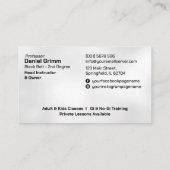 Brasilianischer Jiu-Jitsu-Instruktor Visitenkarte (Rückseite)