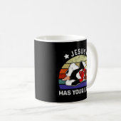 Brasilianischer Jiu Jitsu Jesus hat Ihren Rücken Kaffeetasse (VorderseiteRechts)