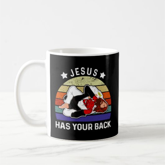 Brasilianischer Jiu Jitsu Jesus hat Ihren Rücken Kaffeetasse (Links)