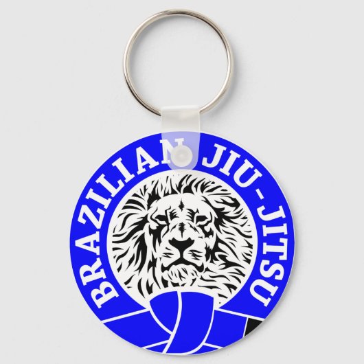 Brasilianischer Jiu-Jitsu (Key Chain) Blauer Gürte Schlüsselanhänger (Vorderseite)