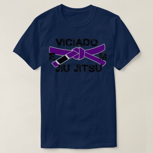 Brasilianischer Jiu jitsu Lila BJJ Lila Belt T-Shirt (Design vorne)