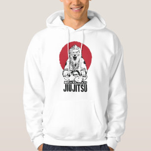 Brasilianischer Jiu Jitsu Lion Red Sunset Hoodie