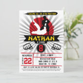 Brasilianischer Jiu Jitsu Martial Arts Kinder Einl Einladung (Stehend Vorderseite)